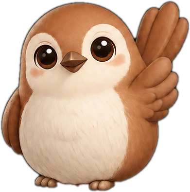 Wren, waving.